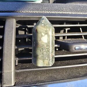 African Bloodstone Crystal Tower Vent Clip
